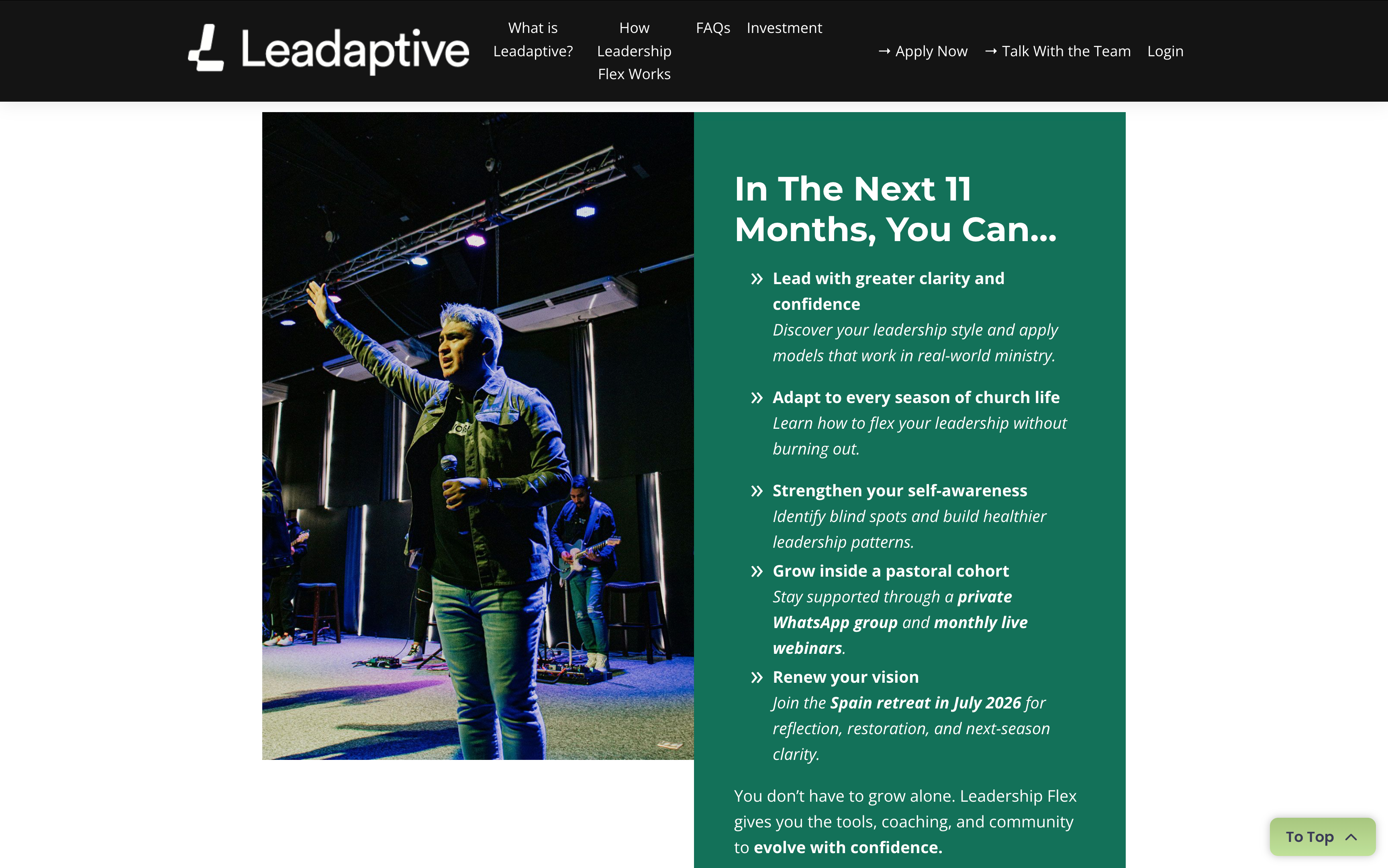 Leadaptive — In The Next 11 Months section