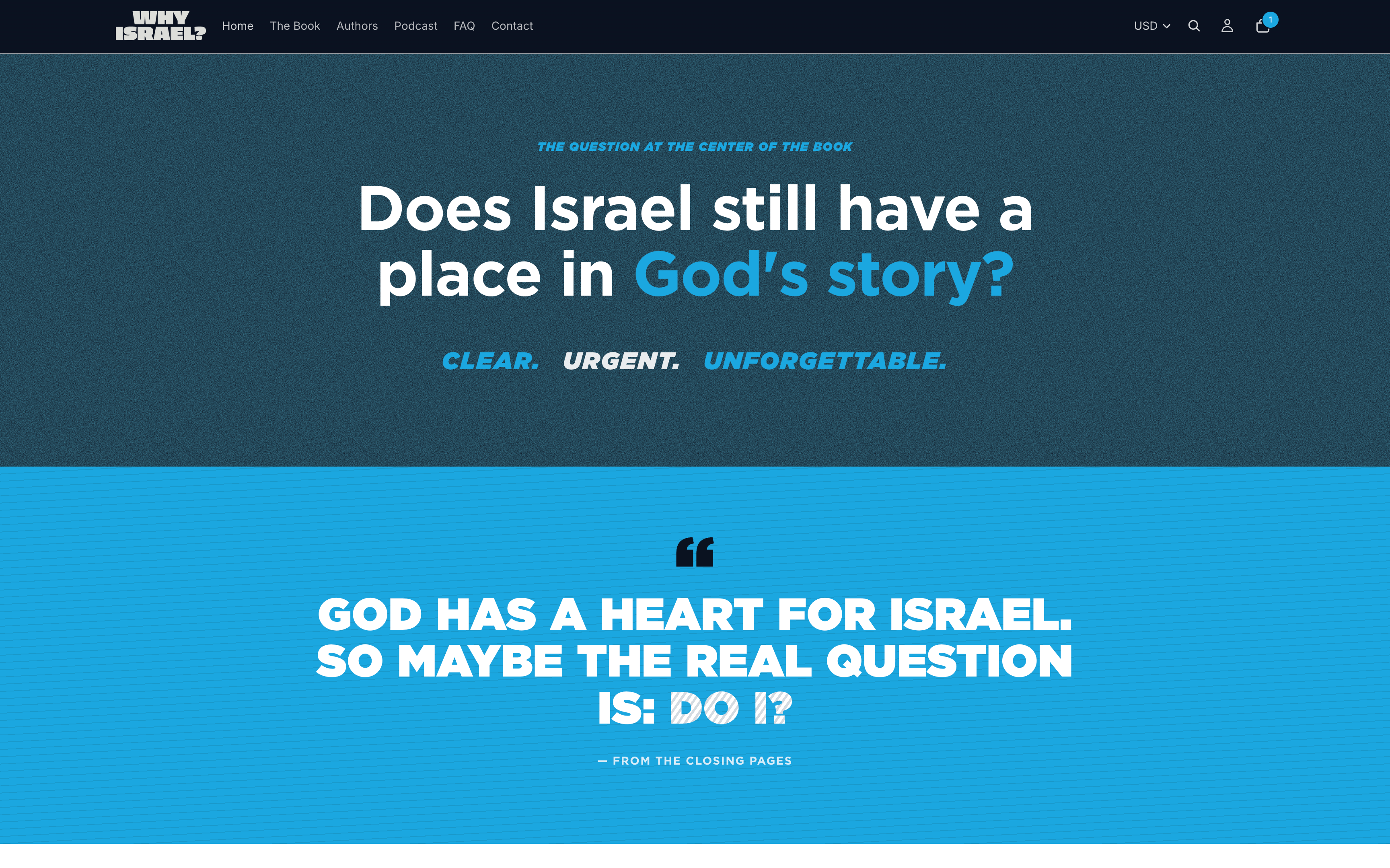 Why Israel? — God has a heart for Israel section